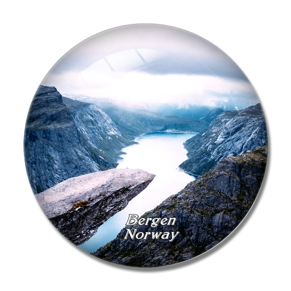 Norway Hardanger Fjord Bergen 3D Fridge Magnet Crystal Glass