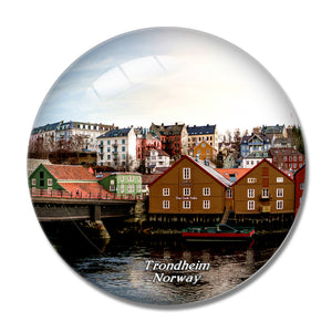 Norway Trondheim 3D Fridge Magnet Crystal Glass