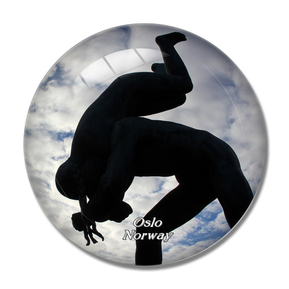 Norway Vigelandsparken Oslo 3D Fridge Magnet Crystal Glass