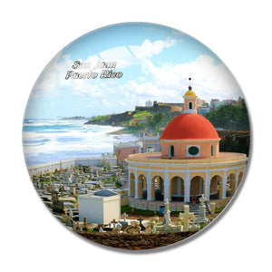 Old San Juan Puerto Rico 3D Fridge Magnet Crystal Glass