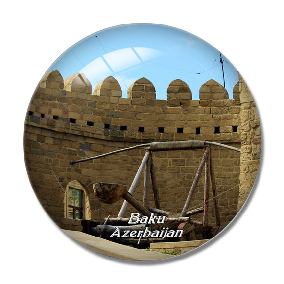 Old Town Baku Azerbaijan 3D Fridge Magnet Crystal Glass