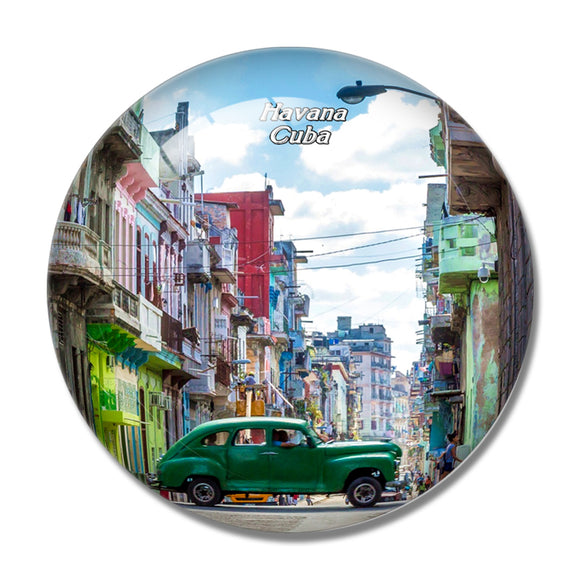 Old Town Cuba 3D Fridge Magnet Crystal Glass