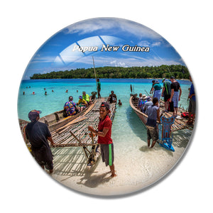 Papua New Guinea 3D Fridge Magnet Crystal Glass