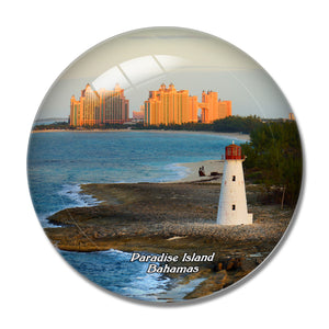 Paradise Island Bahamas 3D Fridge Magnet Crystal Glass