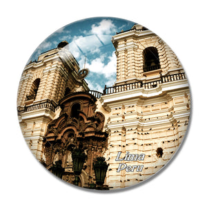 Peru Church and Convent of San Francisco Lima 3D Fridge Magnet Crystal Glass