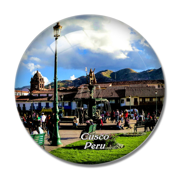 Peru Historical Center of Cusco 3D Fridge Magnet Crystal Glass