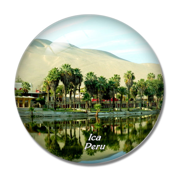 Peru Huacachina Ica 3D Fridge Magnet Crystal Glass