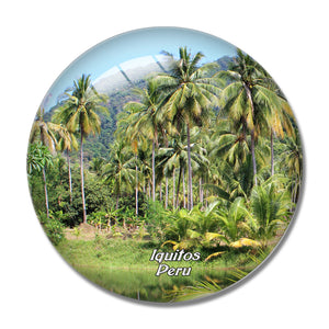 Peru Iquitos 3D Fridge Magnet Crystal Glass