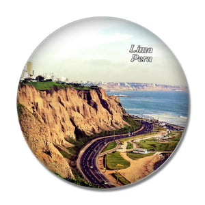 Peru Miraflores Lima 3D Fridge Magnet Crystal Glass