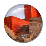 Peru St. Catherine's Monastery Arequipa 3D Fridge Magnet Crystal Glass