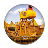 Peru Uros Floating Islands Puno 3D Fridge Magnet Crystal Glass