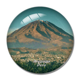 Peru Volcan Misti Arequipa 3D Fridge Magnet Crystal Glass