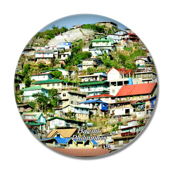 Philippines Baguio 3D Fridge Magnet Crystal Glass