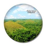 Philippines Chocolate Hills Bohol Island 3D Fridge Magnet Crystal Glass