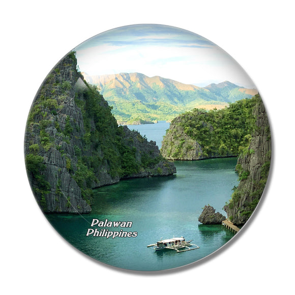 Philippines Hidden Beach El Nido Palawan 3D Fridge Magnet Crystal Glass