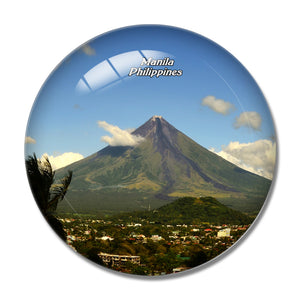 Philippines Mount Apo Davao 3D Fridge Magnet Crystal Glass