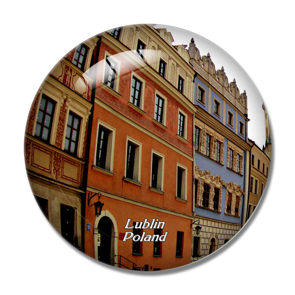 Poland Lublin Old Town 3D Fridge Magnet Crystal Glass