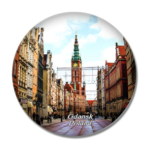 Poland Mariacka Street Gdansk 3D Fridge Magnet Crystal Glass