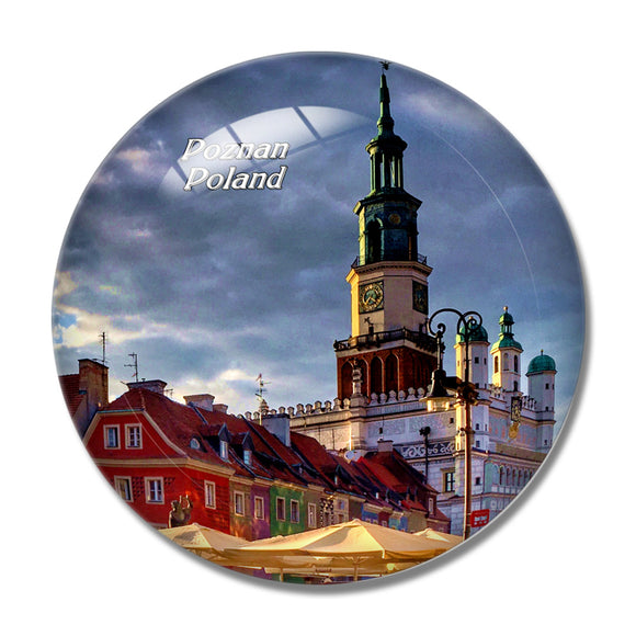 Poland Poznan 3D Fridge Magnet Crystal Glass