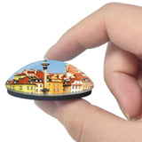 Poland Warsaw Old Town 3D Fridge Magnet Crystal Glass