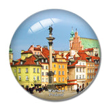 Poland Warsaw Old Town 3D Fridge Magnet Crystal Glass