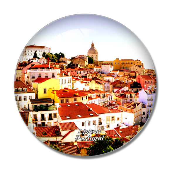 Portugal Alfama Lisbon 3D Fridge Magnet Crystal Glass