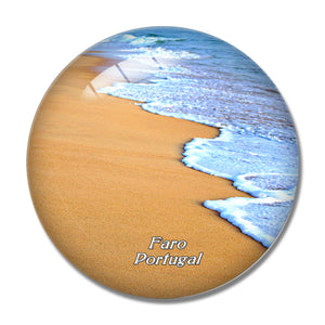 Portugal Desert island Faro 3D Fridge Magnet Crystal Glass