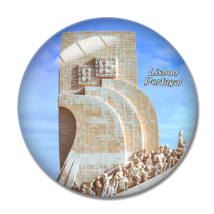 Portugal Monument to the Discoveries Lisbon 3D Fridge Magnet Crystal Glass