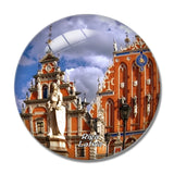 Riga Town Hall Square Latvia 3D Fridge Magnet Crystal Glass