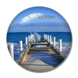Providenciales Turks and Caicos 3D Fridge Magnet Crystal Glass