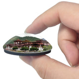 Punakha Dzong Bhutan 3D Fridge Magnet Crystal Glass