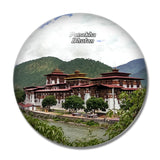 Punakha Dzong Bhutan 3D Fridge Magnet Crystal Glass