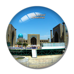 Registan Samarkand Uzbekistan 3D Fridge Magnet Crystal Glass