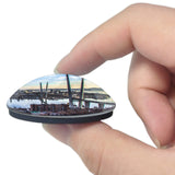 Russia Bridge to Russky Island Vladivostok 3D Fridge Magnet Crystal Glass