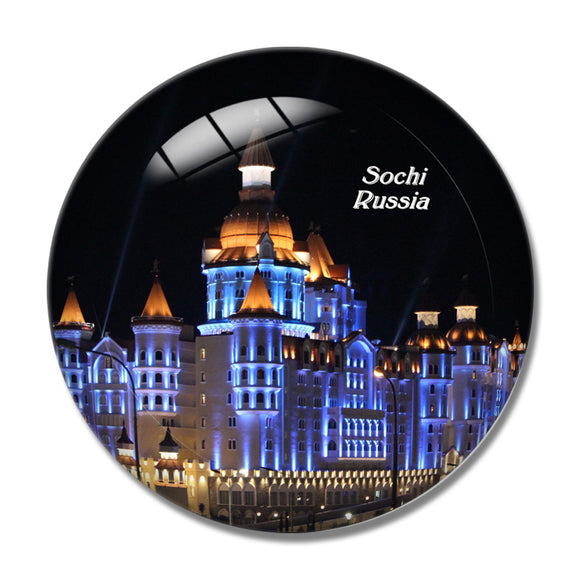 Russia Cathedral of St. Michael the Archangel Sochi 3D Fridge Magnet Crystal Glass