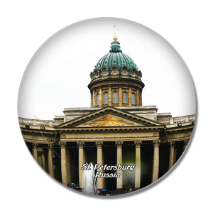 Russia Kazan Cathedral St. Petersburg 3D Fridge Magnet Crystal Glass