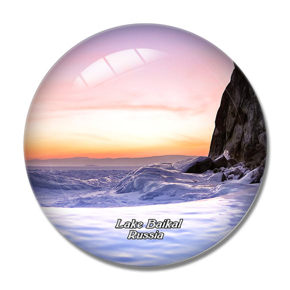 Russia Lake Baikal 3D Fridge Magnet Crystal Glass