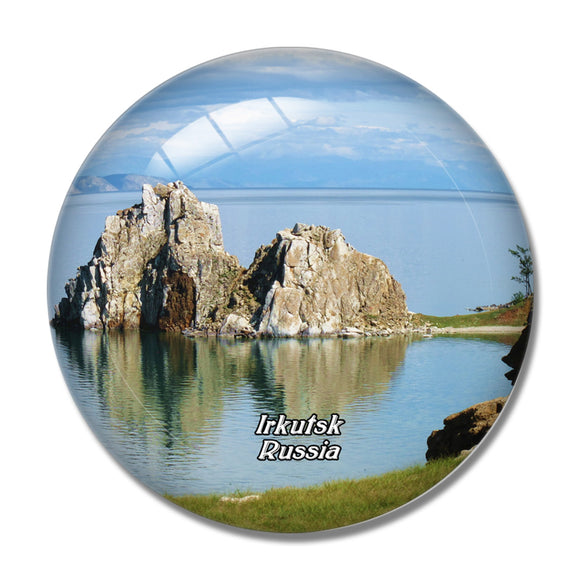 Russia Lake Baikal Irkutsk 3D Fridge Magnet Crystal Glass