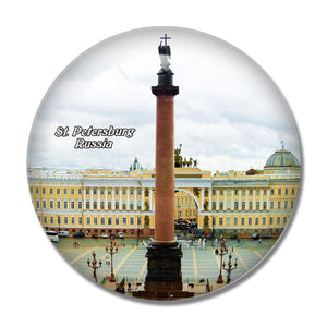 Russia Palace Square St. Petersburg 3D Fridge Magnet Crystal Glass