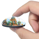 Russia Savior on the Spilled Blood St. Petersburg 3D Fridge Magnet Crystal Glass