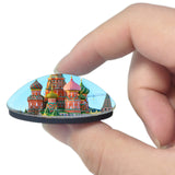 Russia St. Basil's Cathedral Moscow 3D Fridge Magnet Crystal Glass