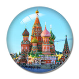 Russia St. Basil's Cathedral Moscow 3D Fridge Magnet Crystal Glass