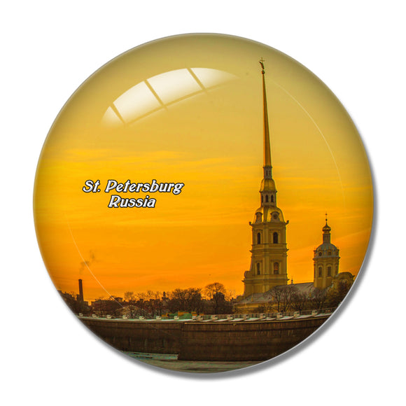 Russia St. Petersburg Fortress St. Petersburg 3D Fridge Magnet Crystal Glass