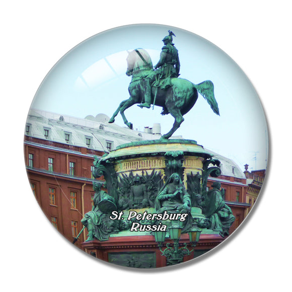 Russia Statue of Nicholas I St. Petersburg 3D Fridge Magnet Crystal Glass