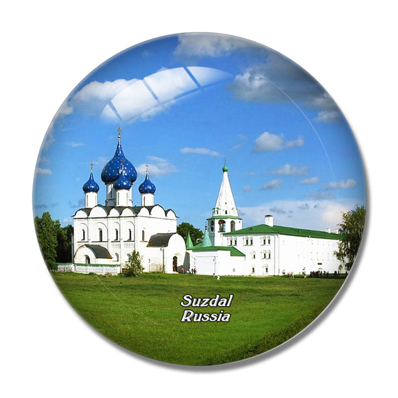 Russia Suzdal Kremlin 3D Fridge Magnet Crystal Glass