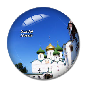 Russia The Saviour Monastery of St. Euthymius Suzdal 3D Fridge Magnet Crystal Glass