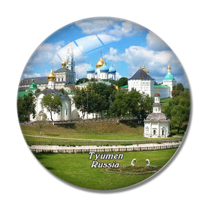 Russia Trinity Monastery in Tyumen 3D Fridge Magnet Crystal Glass