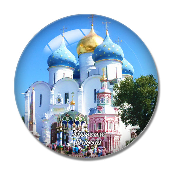 Russia Trinity Monastery Moscow 3D Fridge Magnet Crystal Glass