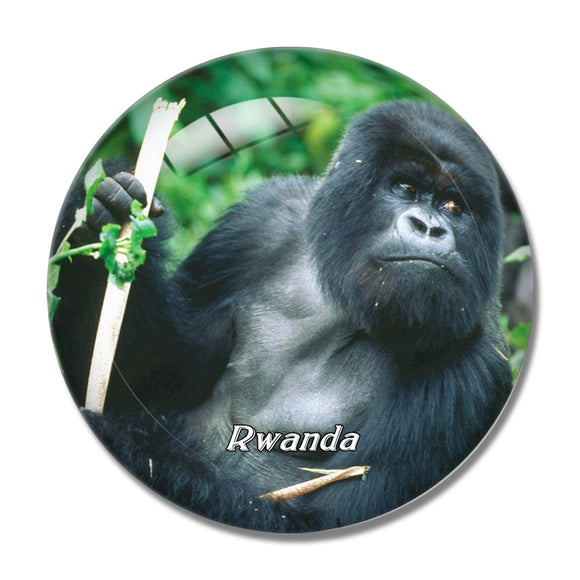 Rwanda 3D Fridge Magnet Crystal Glass