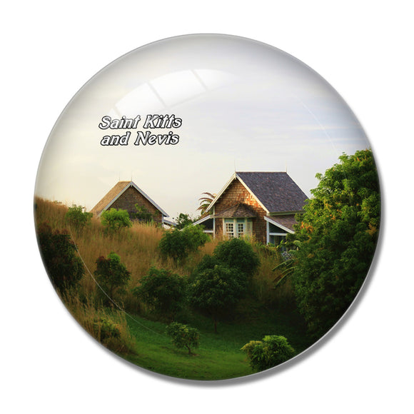 Saint Kitts and Nevis 3D Fridge Magnet Crystal Glass